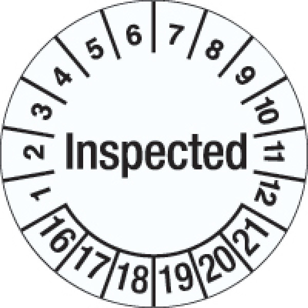 Inspection Date Label - Inspected